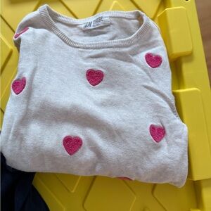 Girls Valentine’s Day sweater. Gently used, like new